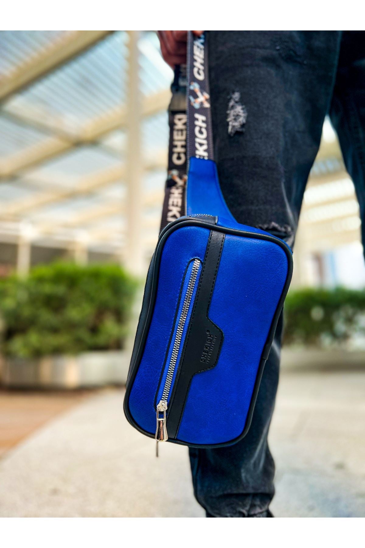 CH101 - Poani Tablet Erkek Çanta Black/Blue