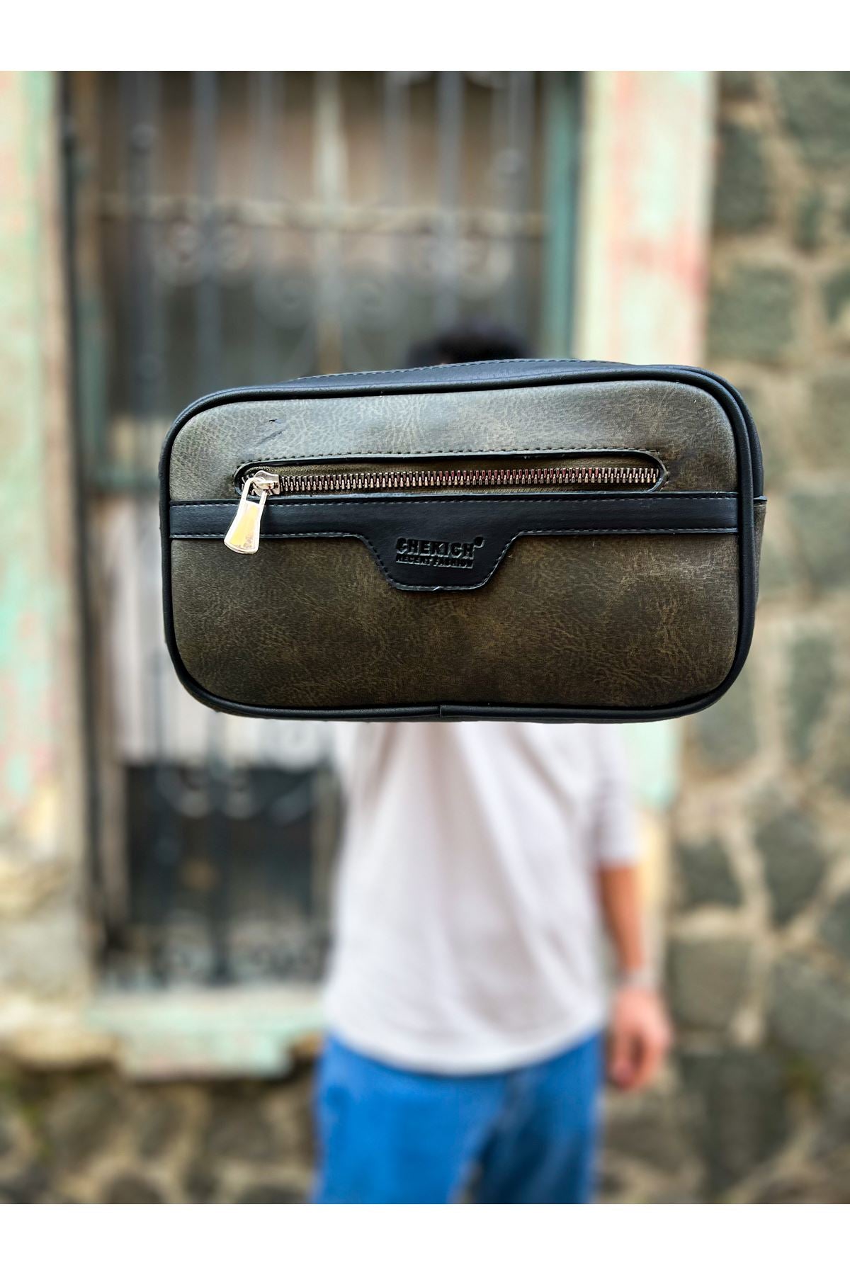 CH101 - Poani Tablet Erkek Çanta Black / Khaki