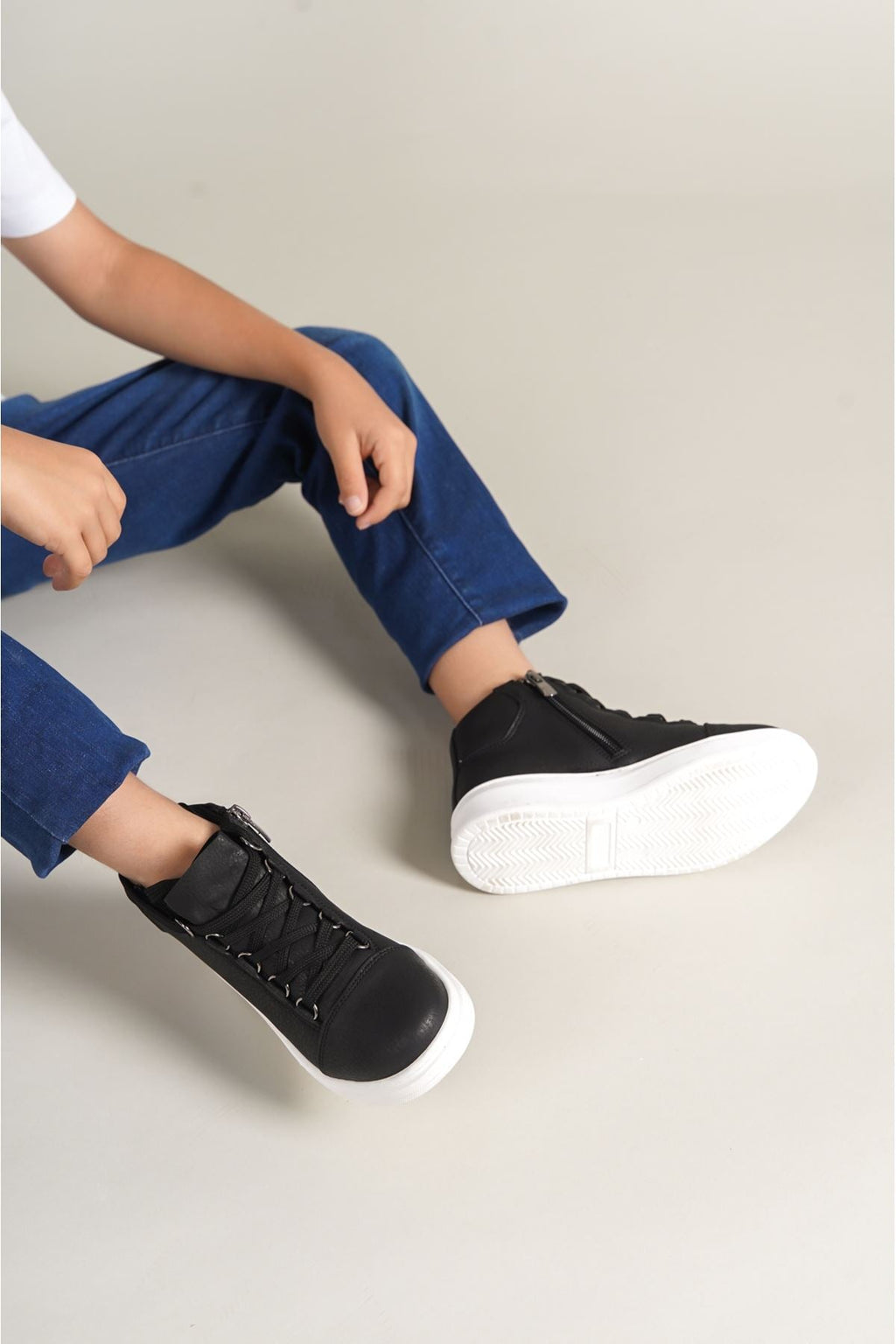 1012 - Roma Çocuk Ayakkabı Black