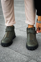 CH103 CST ፒራሚድ ረጅም የወንዶች ቦት ጫማዎች ካኪ