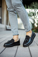 CH002 - CST Loafer Pelle Men Sneaker Black - chekich.com