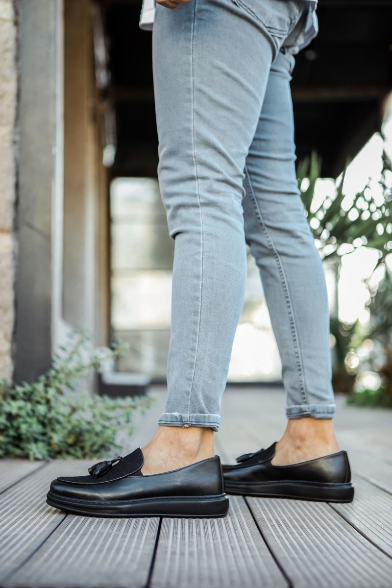 CH002 - CST Loafer Pelle Men Sneaker Black - chekich.com