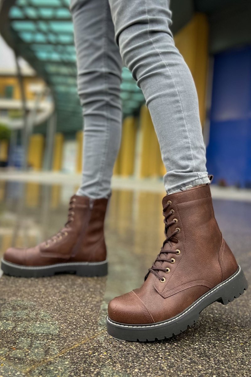 CH009 - CST Military Erkek Bot KAHVE - chekich.com