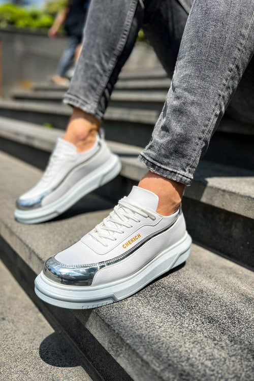 CH041 - CBT Renaissance Erkek Ayakkabı BEYAZ/GUMUS - chekich.com