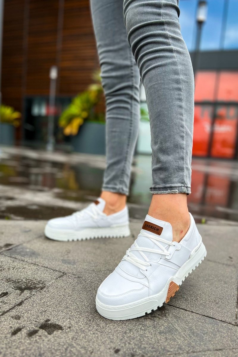 CH067 - GBT Warrem Erkek Ayakkabı BEYAZ / BEYAZ - chekich.com