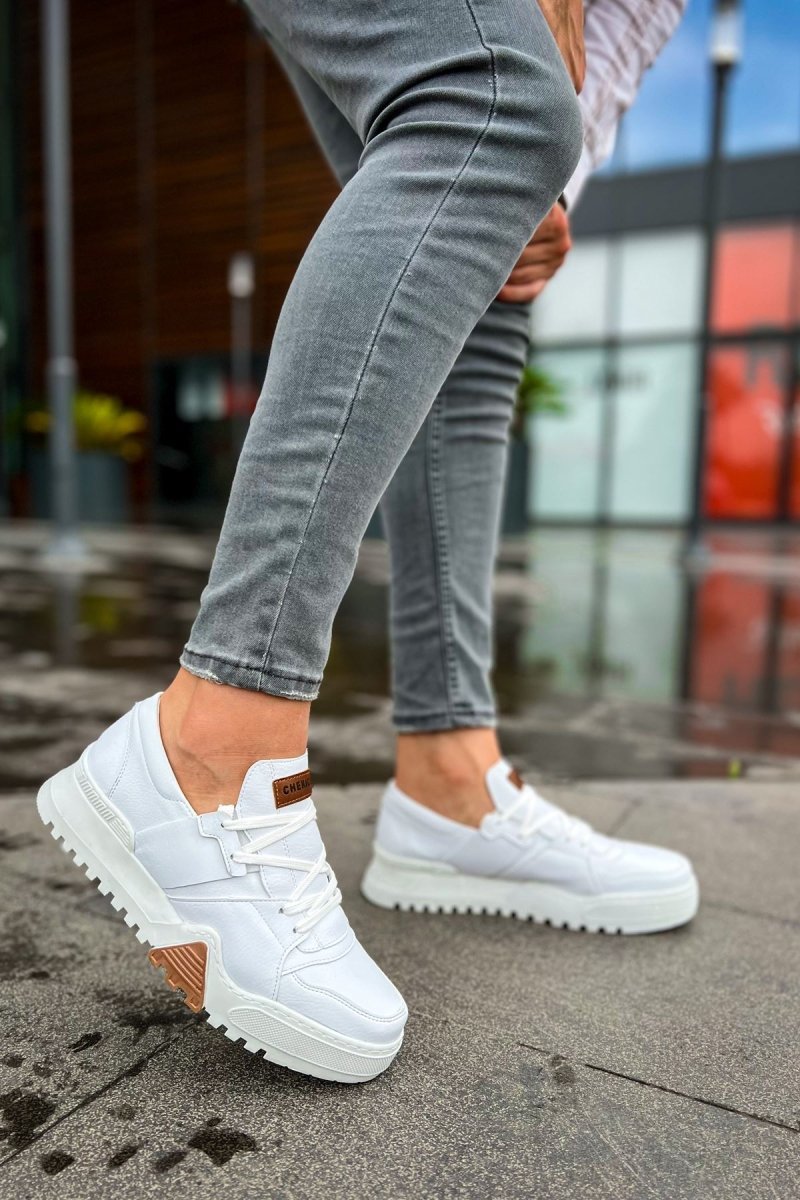 CH067 - GBT Warrem Erkek Ayakkabı BEYAZ / BEYAZ - chekich.com