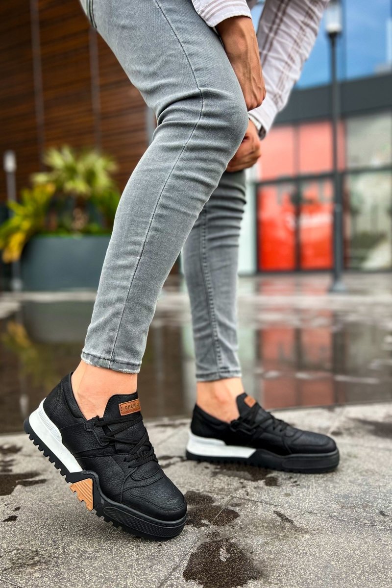 CH067 - GBT Warrem Erkek Ayakkabı SIYAH/SIYAH - chekich.com