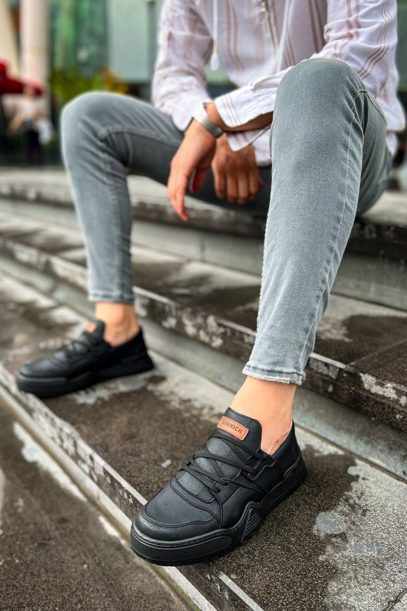 CH067 - GST Warrem Erkek Ayakkabı SIYAH/SIYAH - chekich.com