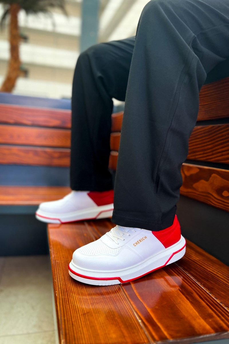 CH075 - CBT Signature Erkek Ayakkabı BEYAZ/KIRMIZI - chekich.com