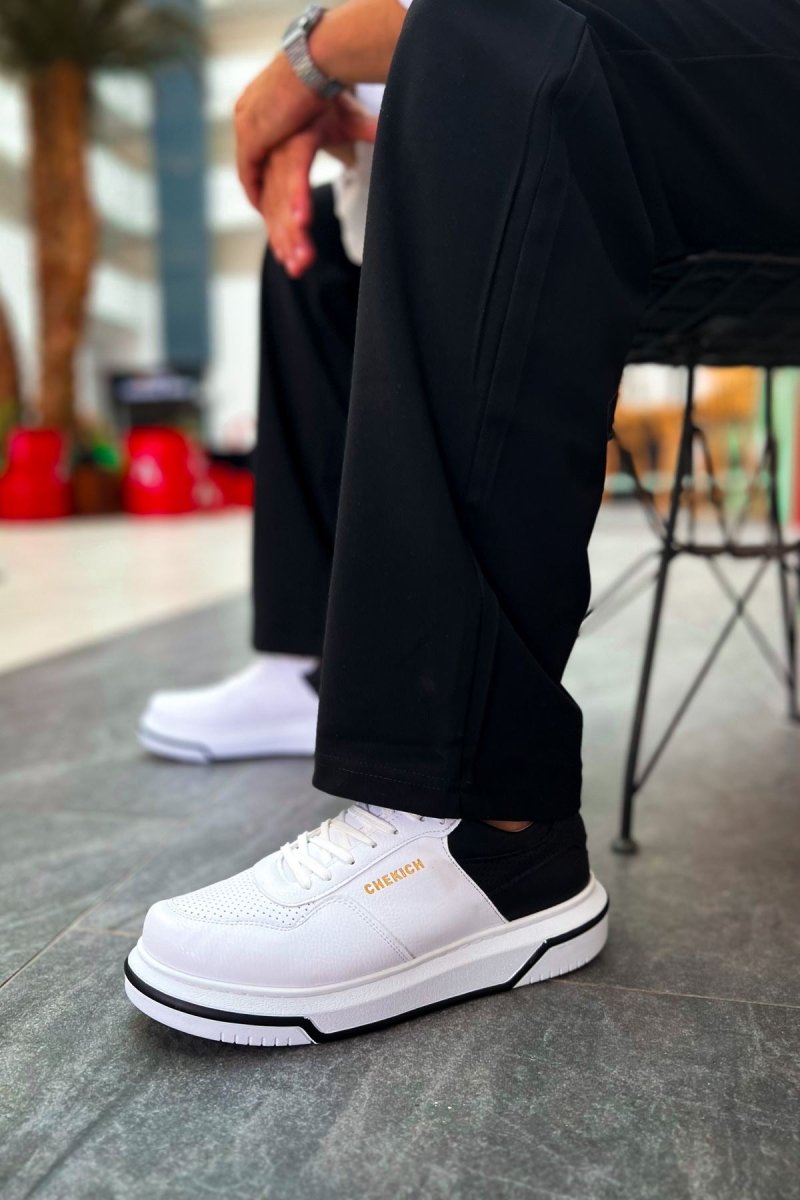 CH075 - CBT Signature Erkek Ayakkabı BEYAZ/SIYAH - chekich.com