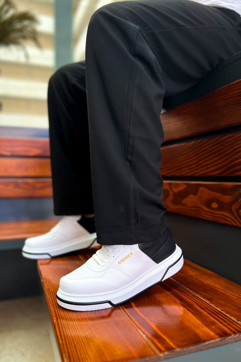 CH075 - CBT Signature Erkek Ayakkabı BEYAZ/SIYAH - chekich.com