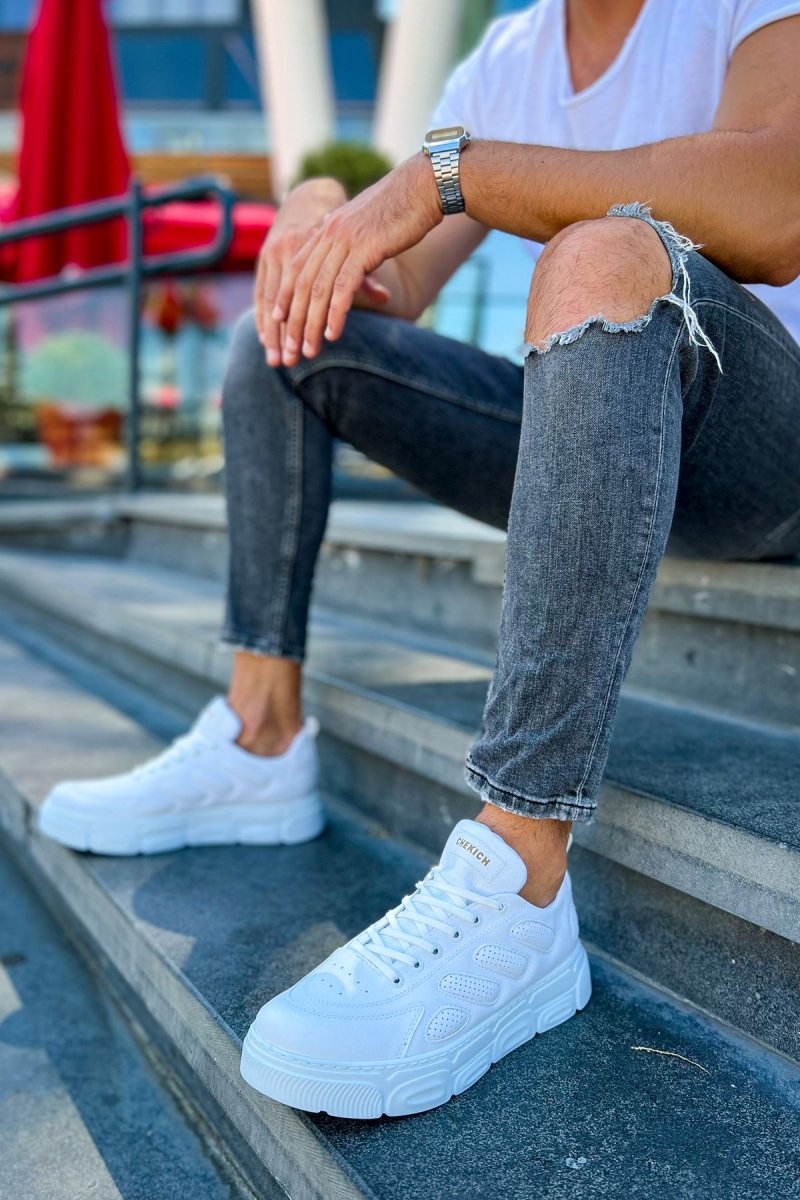 CH105 - CBT Cronus Erkek Ayakkabı BEYAZ - chekich.com