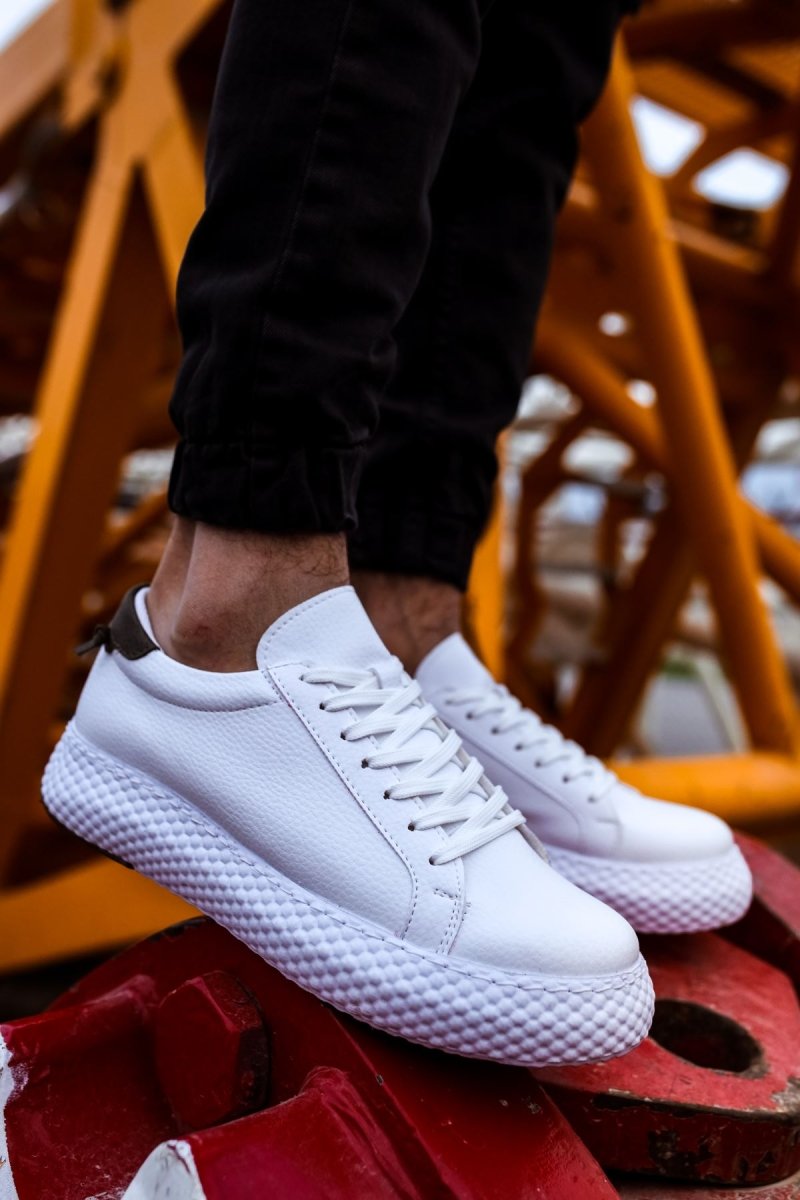 CH107 - CBT Felibord Erkek Ayakkabı BEYAZ / HAKI - chekich.com