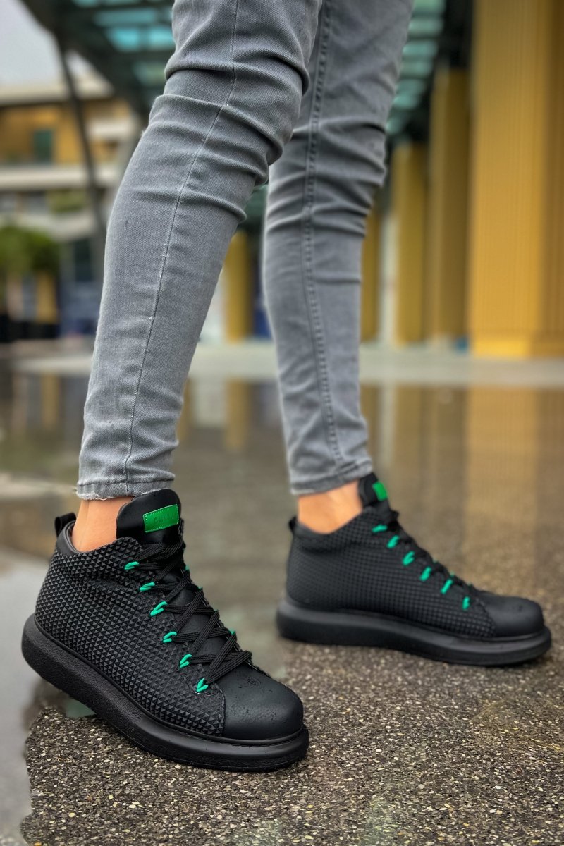 CH111 GST Milano Men's Boots Black / Green - chekich.com