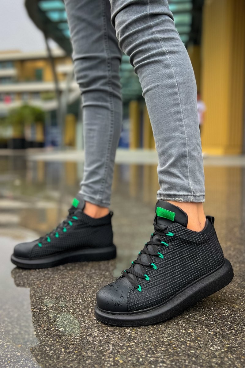 CH111 GST Milano Men's Boots Black / Green - chekich.com