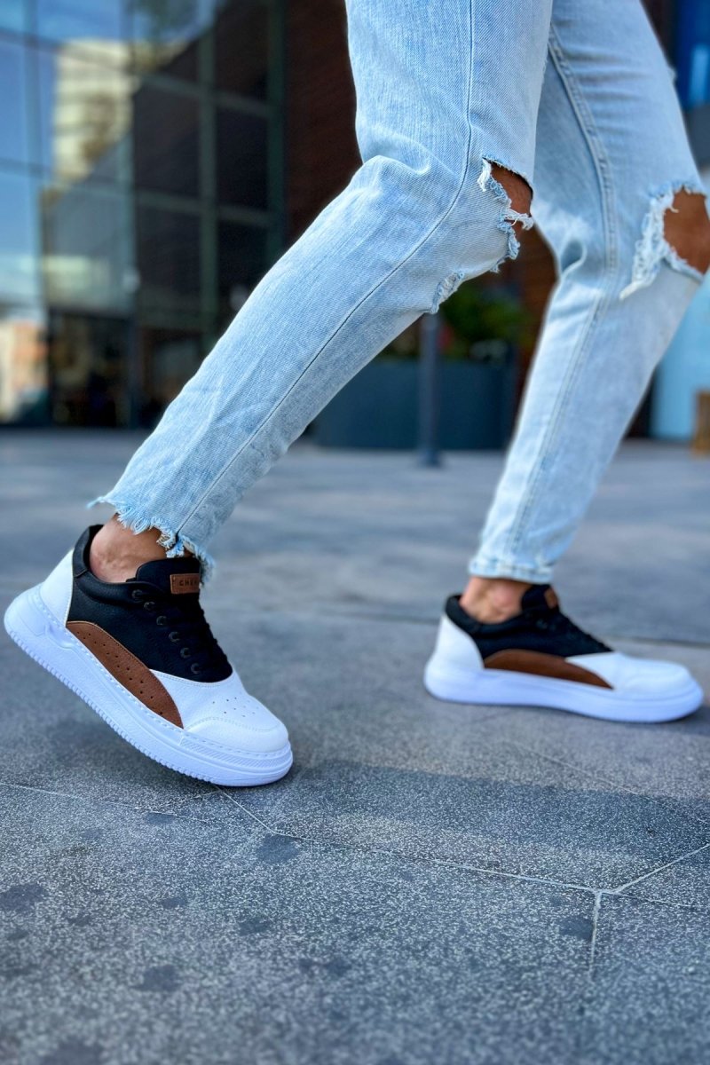 CH115 - CBT Literide Erkek Ayakkabı BEYAZ/TABA/SIYAH - chekich.com