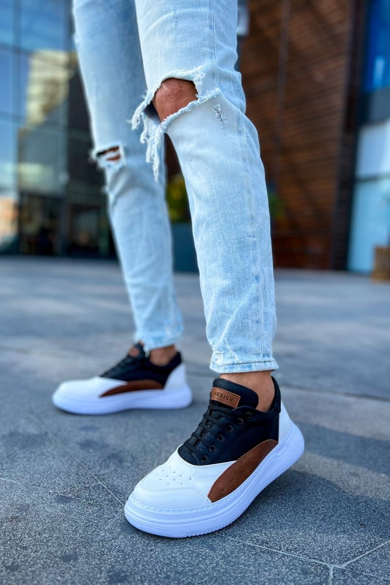 CH115 - CBT Literide Erkek Ayakkabı BEYAZ/TABA/SIYAH - chekich.com