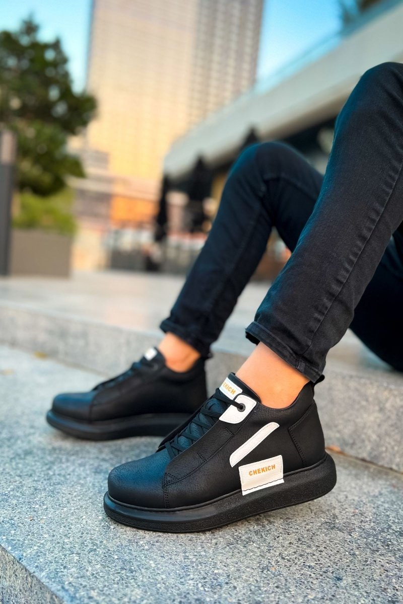 CH131 - GST Frogner Erkek Bot SIYAH/BEYAZ - chekich.com