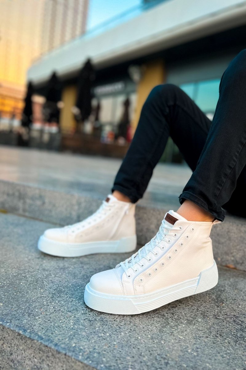 CH167 - GBT Blazer Erkek Bot BEYAZ / BEYAZ - chekich.com