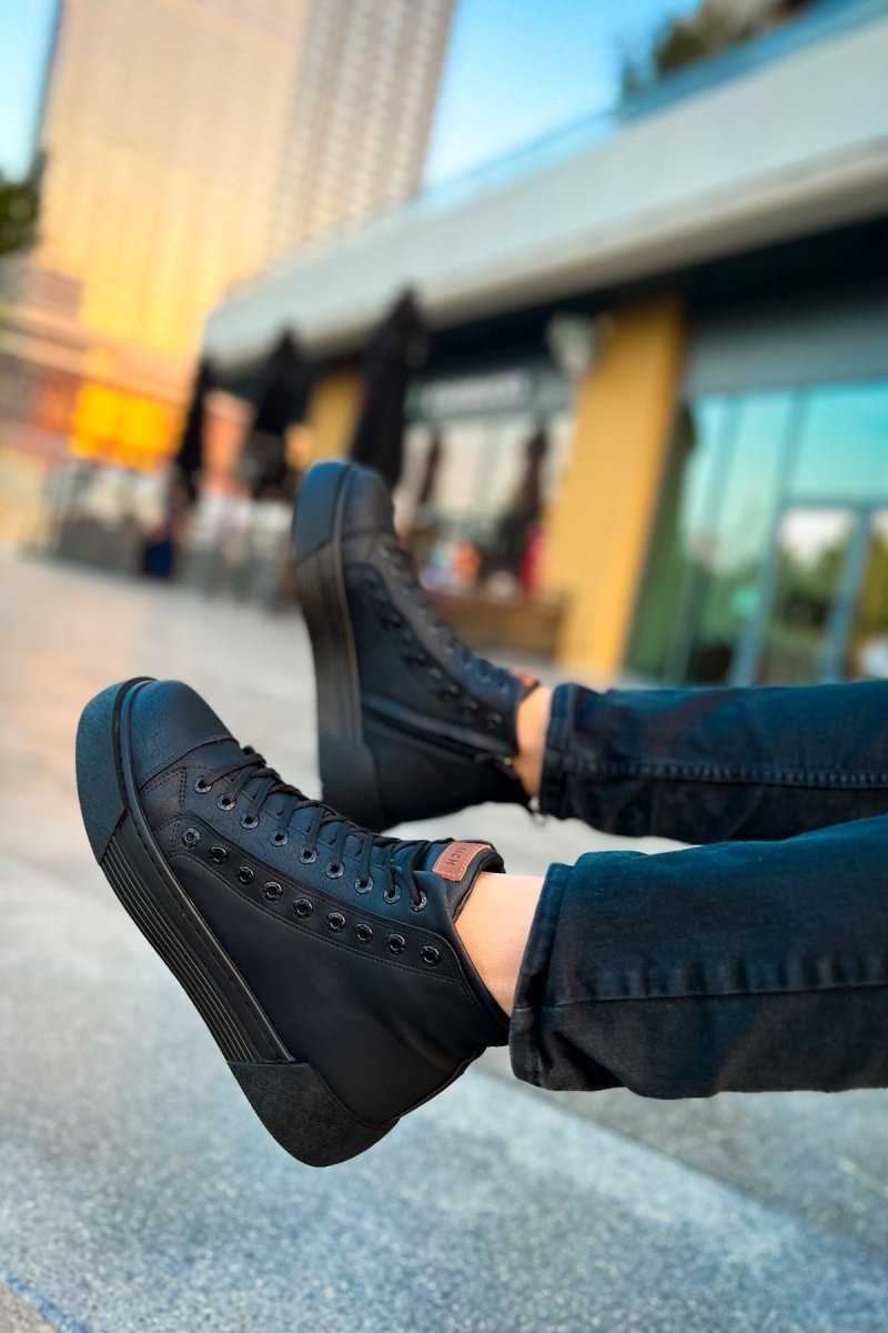 CH167 - GST Blazer Erkek Bot SIYAH/SIYAH - chekich.com