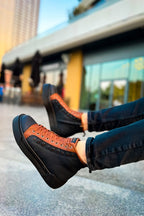 CH167 GST Blazer Men's Boots Black/Tan - chekich.com