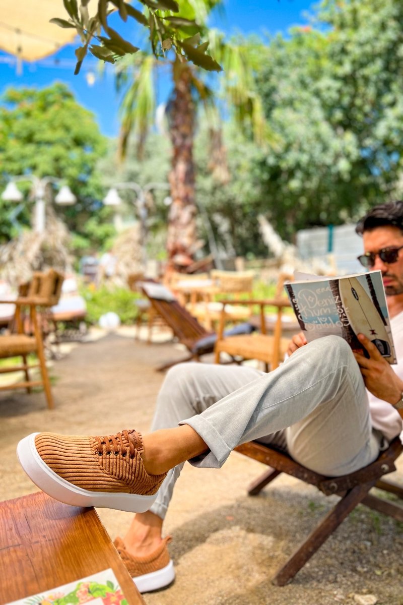 CH173 - CBT Velluto Men Sneaker Tan - chekich.com