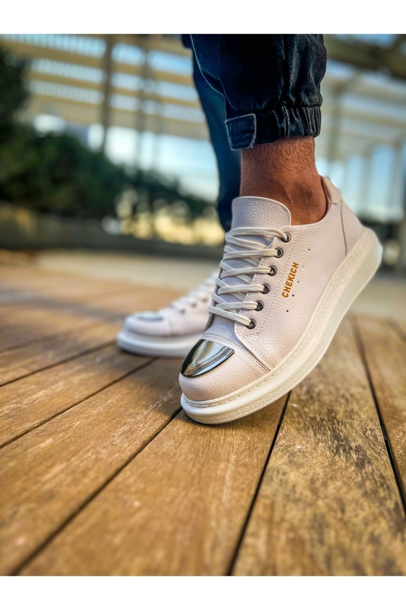 CH175 - CBT Mirror Erkek Ayakkabı BEYAZ - chekich.com