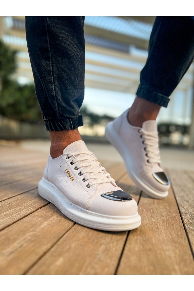 CH175 - CBT Mirror Erkek Ayakkabı BEYAZ - chekich.com