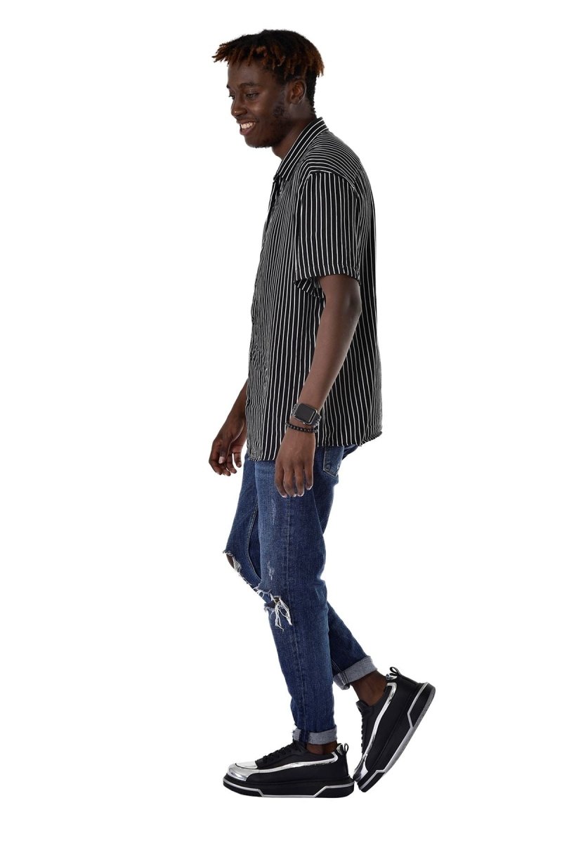 CH241 - CST Signature Line Up Erkek Ayakkabı SIYAH/GUMUS - chekich.com