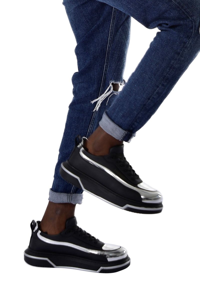 CH241 - CST Signature Line Up Erkek Ayakkabı SIYAH/GUMUS - chekich.com