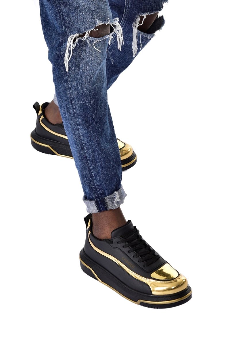 CH241 - CST Signature Line Up Men Sneaker Black/Gold - chekich.com