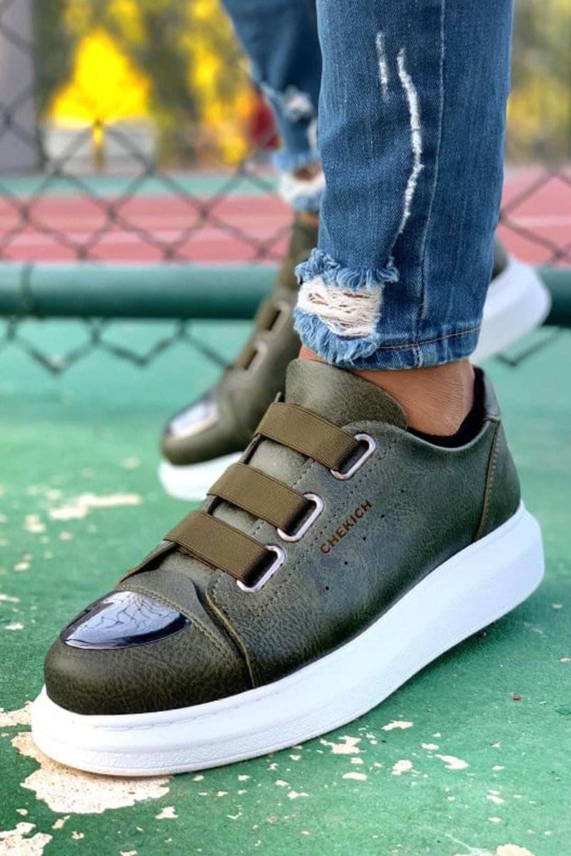 CH251 - CBT Mirror Men Sneaker Khaki - chekich.com