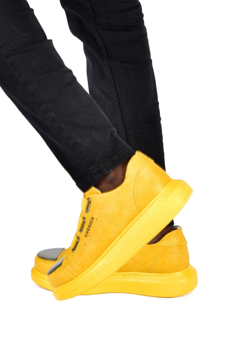 CH251 CRT Mirror Men Sneaker Yellow - chekich.com