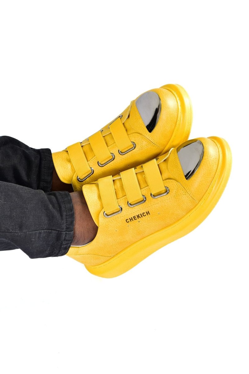 CH251 CRT Mirror Men Sneaker Yellow - chekich.com
