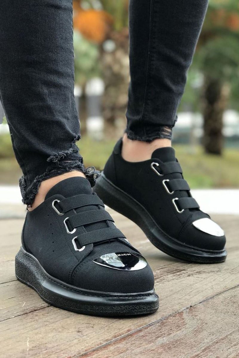 CH251 - SST Mirror Suede Erkek Ayakkabı SIYAH - chekich.com