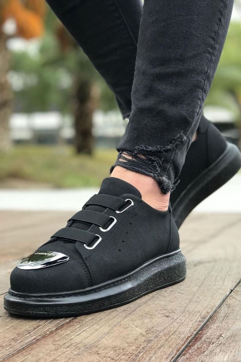 CH251 - SST Mirror Suede Erkek Ayakkabı SIYAH - chekich.com