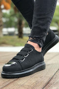 CH251 - SST Mirror Suede Erkek Ayakkabı SIYAH - chekich.com
